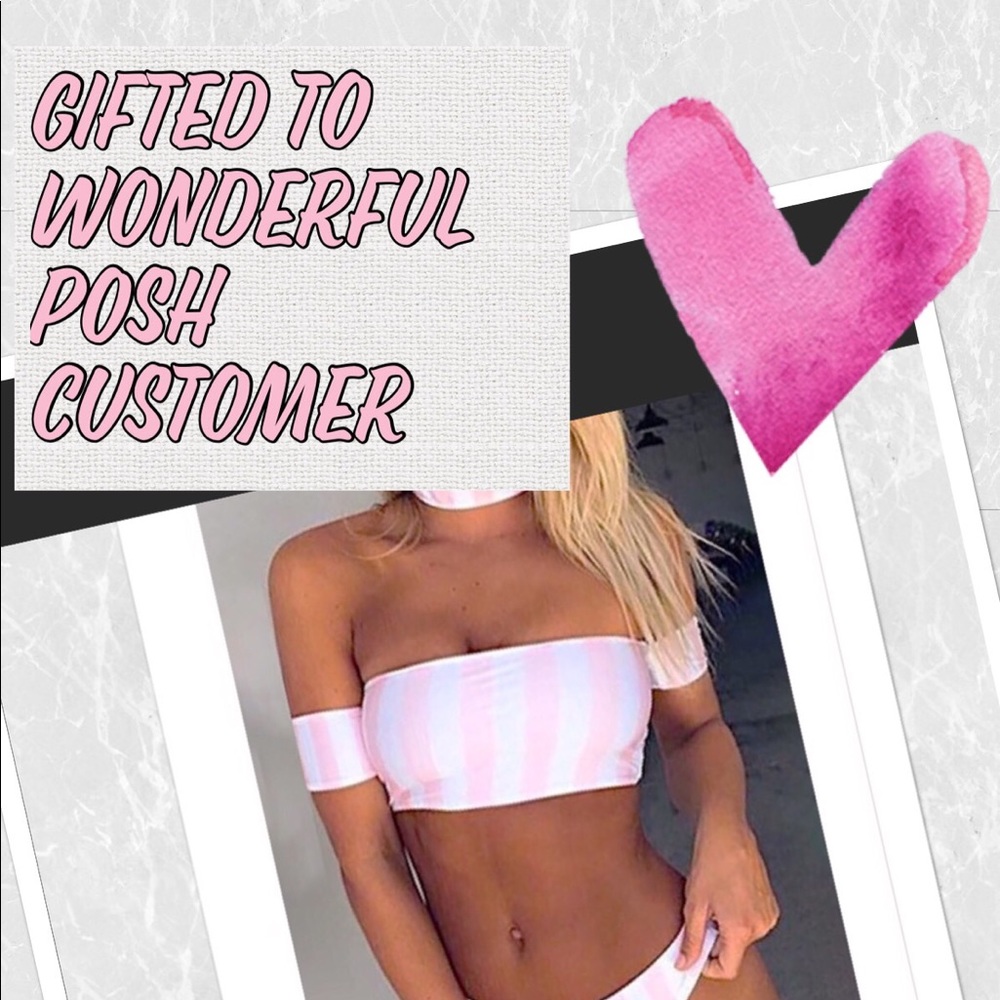 🆕Pink & White bikini.🌸SOLD OUT🌸🌸 then gifted🌸 - Picture 1 of 7